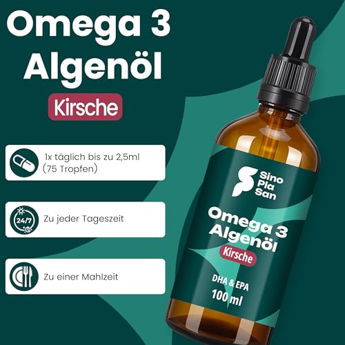 SINOPLASAN Premium Omega 3 Vegan | 940 mg DHA und 470 mg EPA pro Tagesdosis | 97% Omega 3 Anteil | Made in Germany | Laborgeprüft… – Ansicht 3