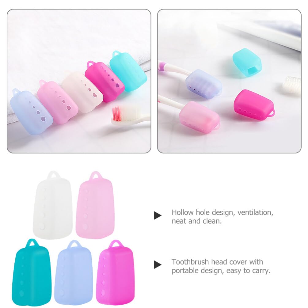 Yardwe 25 Pz Copertura Protettiva Antipolvere Per La Testina Dello Spazzolino Da Denti Portatile Tappo Per Spazzolino Da Viaggio Elettrico Gel Di Silice Copertura Antipolvere Viaggiare