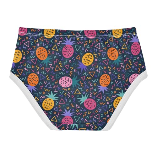 Little Girls' Soft Cotton Underwear Kids Breathable Comfort Retro Pineapple Panties Briefs Toddler2