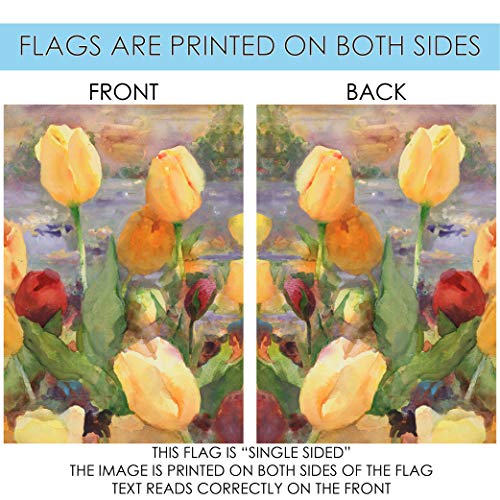 Toland Home Garden 117212 Tulip Gold Spring Flag 12X18 Inch Double Sided Spring Garden Flag For Outdoor House Summer Flag Yard Decoration #TOP4