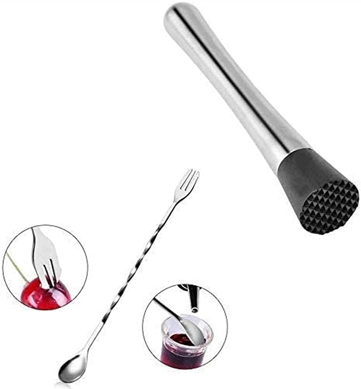 Kit de camarero de cóctelas de 12 piezas con stand profesional de barra de acero inoxidable 2 Herramienta 2 5oz El kit de martini de la batidora de bebidas incluye jigger, filtro, cuchara y más