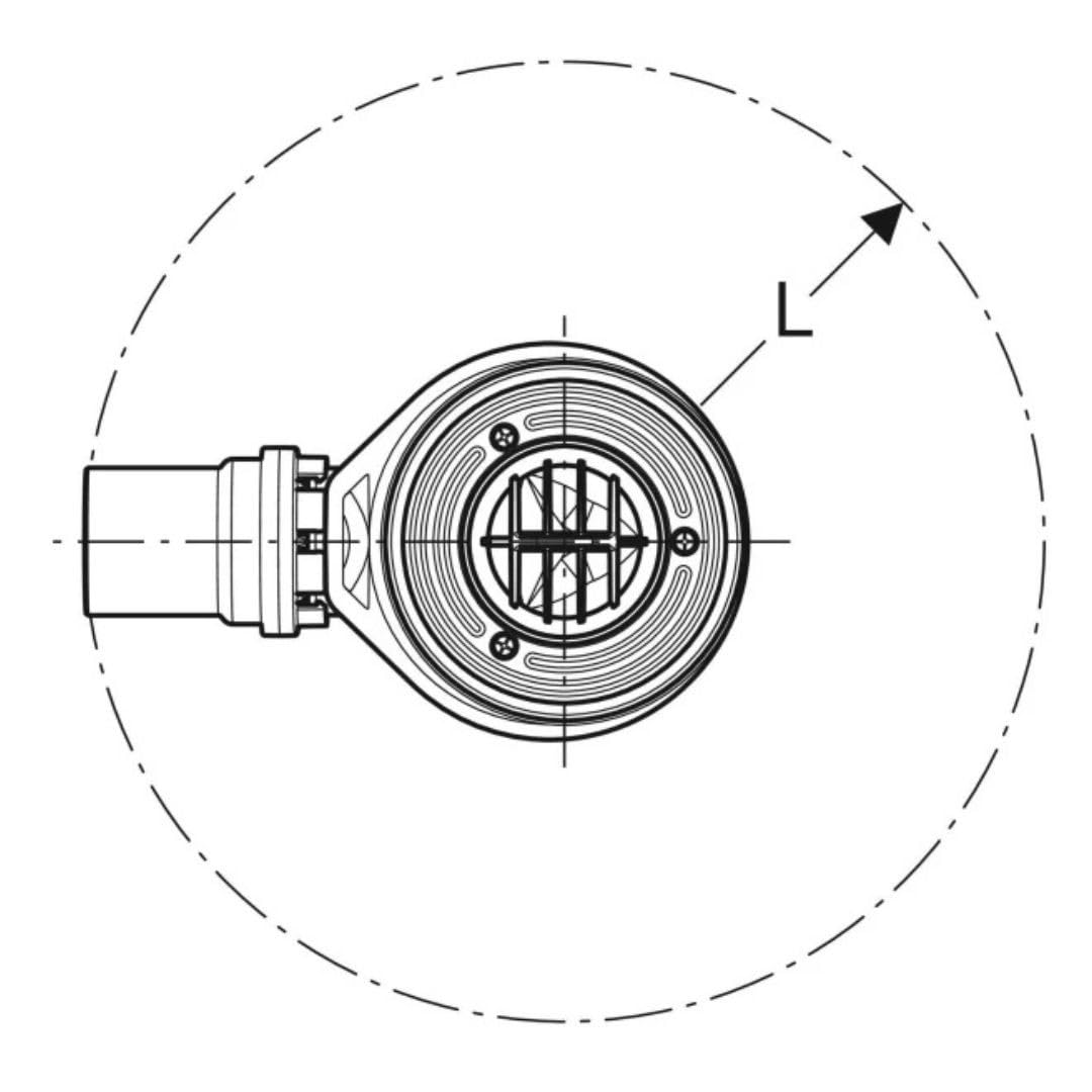 Geberit siphon de douche Ø90 avec bouchon et sortie PE 50 mm - 150.552.21.1