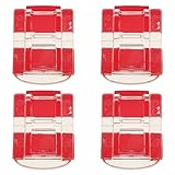 LUORNG 4PCS Clear Acrylic Lock Hasp Buckles Mini Hinge Hasp Clear Box Hinge Latch Hasp Lock Mini Acrylic Clasp Hasp Latch