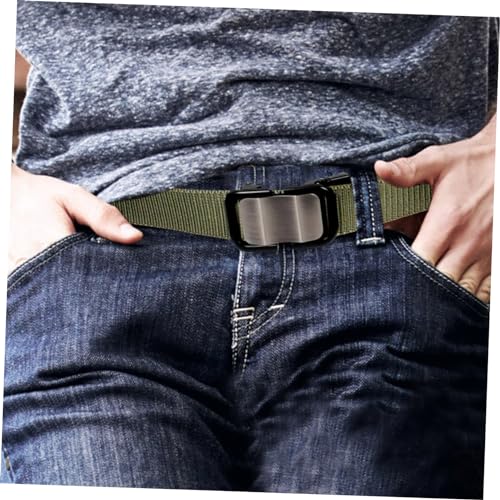 Men's Casual Nylon Automatic Buckle Waistband Breathable Belt for Jeans Shorts and Trousers Stylish Utility Training Belt3