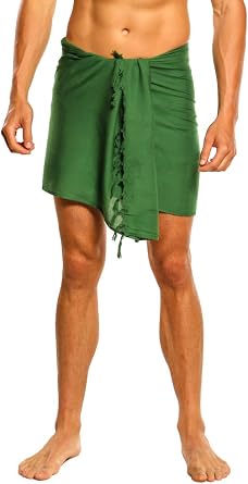 1 World Sarongs Mens Half Short Mini Sarong