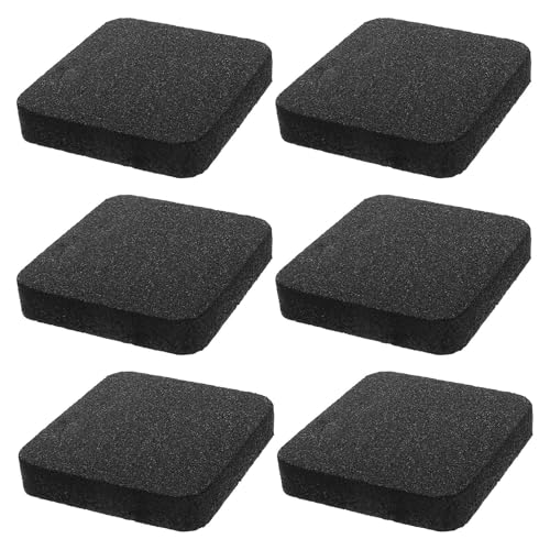 Almohadillas de goma para cinta de correr SECFOU negras de alta densidad en pack de 6 unidades