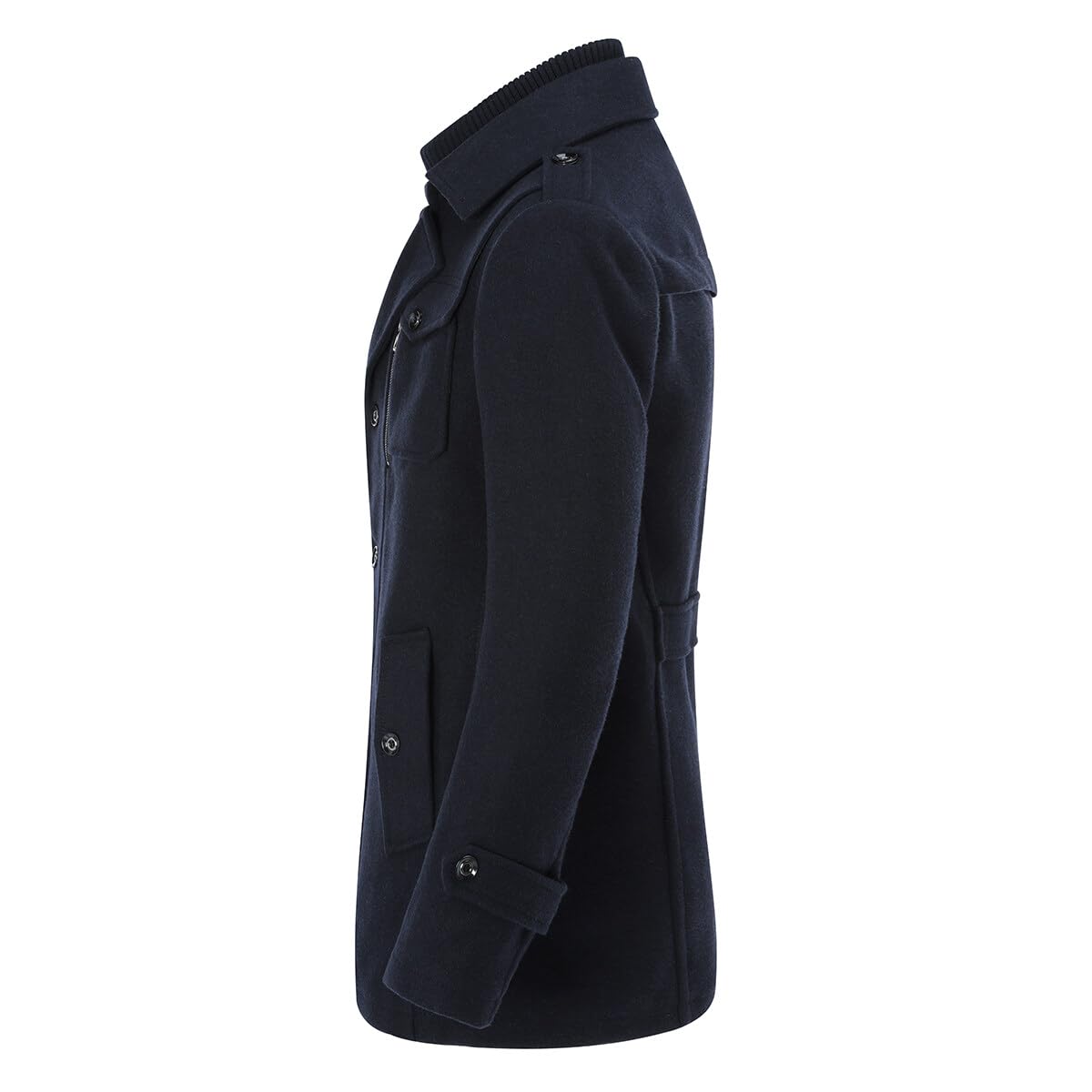 YOUTHUP Cappotti per Uomo Giacche di Lana Elegante Trincea Cappotto Invernale Regular Fit