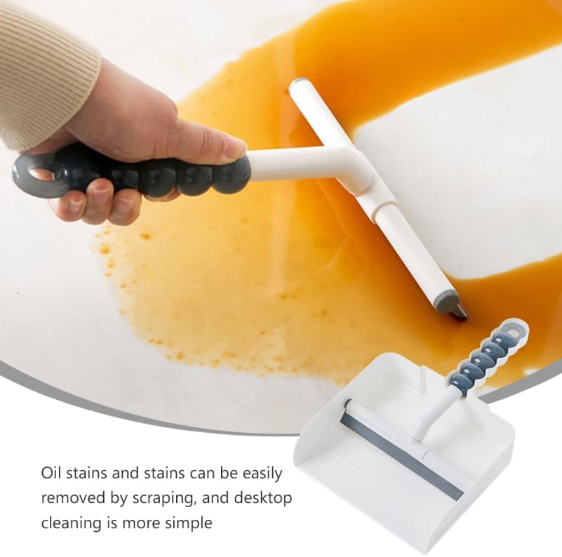 Miniatura 4 de Cabilock Kit multifuncional de goma para mesa de comedor con escobilla de recogedor y cepillo para limpieza del hogar, limpiador de vidrio de