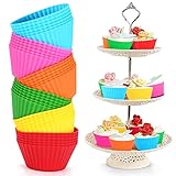 Silicone Cupcake Liners, Set of 36 Muffin Baking Cups, Nonstick Silicone Muffin Liners, Reusable No