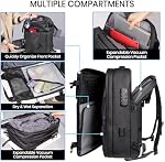 Vacuum Travel Backpack for Women Men with USB Ports and Pumps, Anti-Theft Waterproof 18 Inch Laptop Backpack