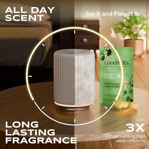 Image of Halo Wax Melting Kit- Ceramic Aroma Diffuser with 1 Warmer & 3 Scented Soy Melts |180+ Hours Scent Time| Safe, Smoke-Free, Natural Fragrance for Home | Terracotta Luster