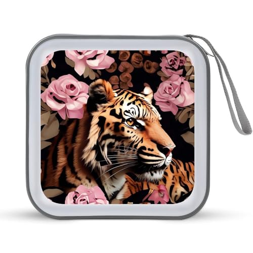 Étui CD antichoc motif fleur rose pour protéger vos disques