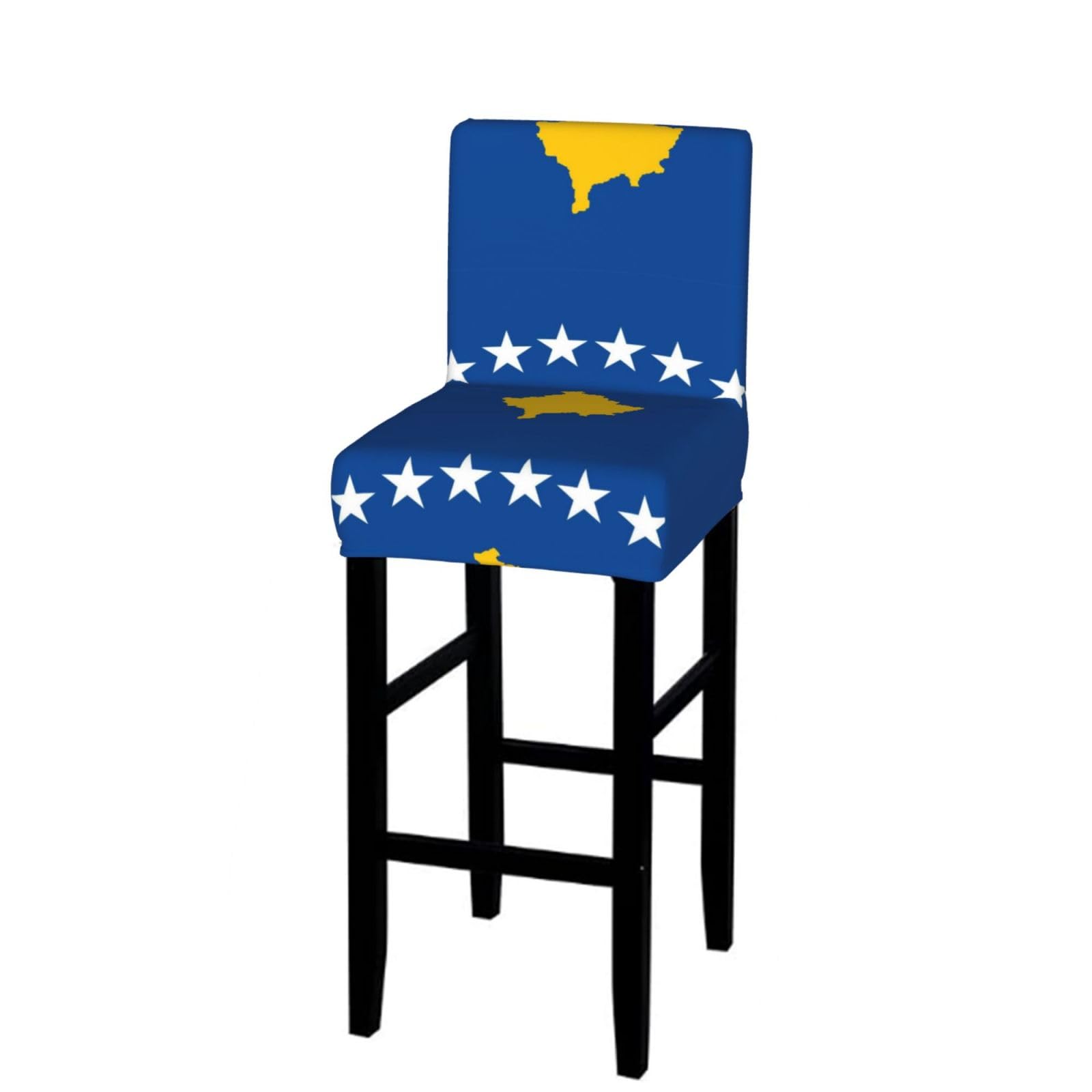 CNTDBU Flag of Kosovo Bar Stool Cover-Stretchy Chair Slipcover for Kitchen