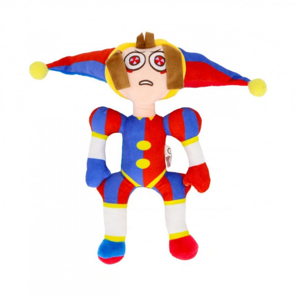 XIYUAN The Amazing Digital Circus Jax and Pomni Plush Doll (8"/20.3 cm) - Soft Stuffed Animals, Collectible Toys for Fans, Cartoon Character Gifts for Kids & Adults (Red Tears Clown) โ image 1
