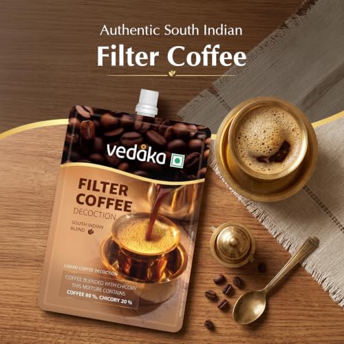 Image of Amazon Brand - Vedaka Coffee Decoction 200 ml | Ready-to-Use Filter Coffee Concentrate | Just Add Hot Milk | Strong Aroma & Authentic Taste