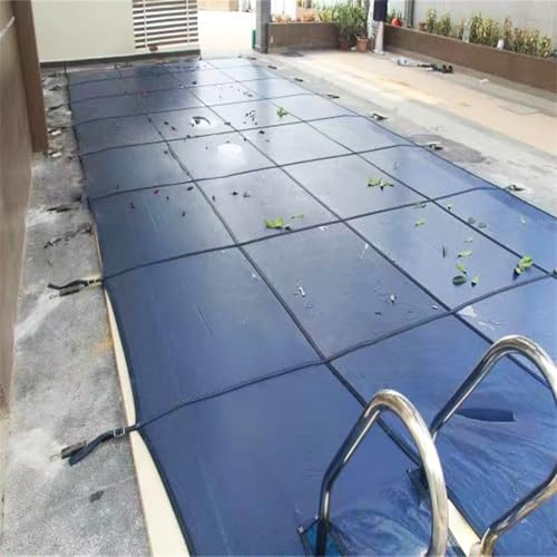 Cubierta de Seguridad para Piscina, Cubierta elástica de Invierno para Piscina, 3,6 m x 6 m, Azul. Red de Seguridad Duradera para Piscinas elevadas. Manta de Malla Protectora para Piscinas e