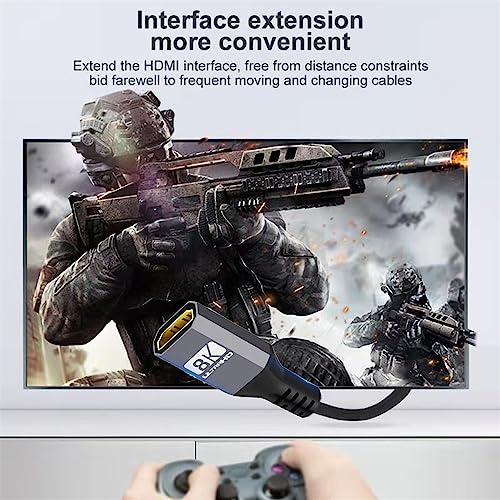 NFHK HDMI 2.1 UHD 8K Extension Cable Male to Female Ultra-HD 8K 60hz 4K 120hz Cable 48Gbs with Audio 3D HDMI Cord 50CM - Image 3