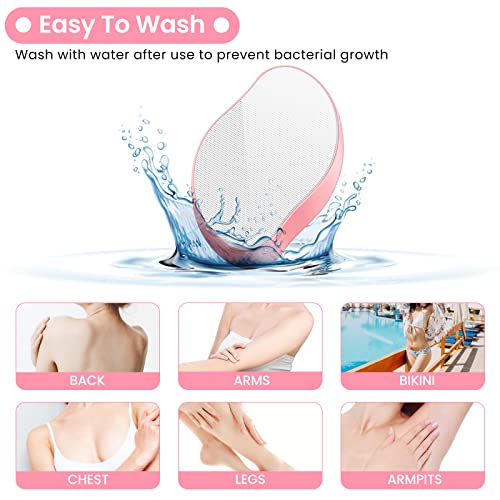 Cable4U Crystal Hair Eraser For Women And Men, Reusable Crystal Hair Remover Magic Painless Exfoliation Hair Removal Tool, Magic Hair Eraser For Back Arms Legs (Pink) #TOP6