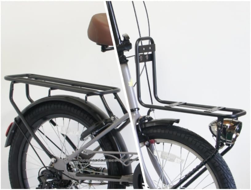 PELTECH Logos 20 Folding Bicycle with Front and Rear Carrier with Large Cannonball Auto Light