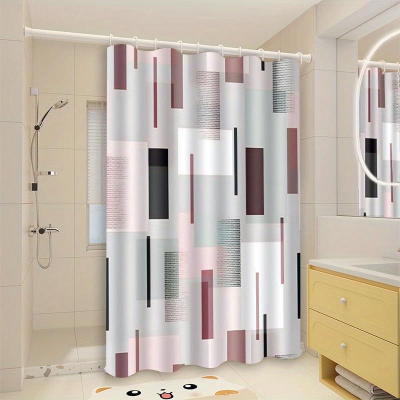 Rideau de salle de bain moderne pour stopper l'eau sans assombrir - 3