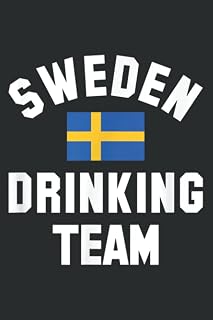 Swedish Drinking Team Design for Swedish Beer Fests: Lined Journal Notebook Birthday Gift Present - 6x9 inches - 120 Pages