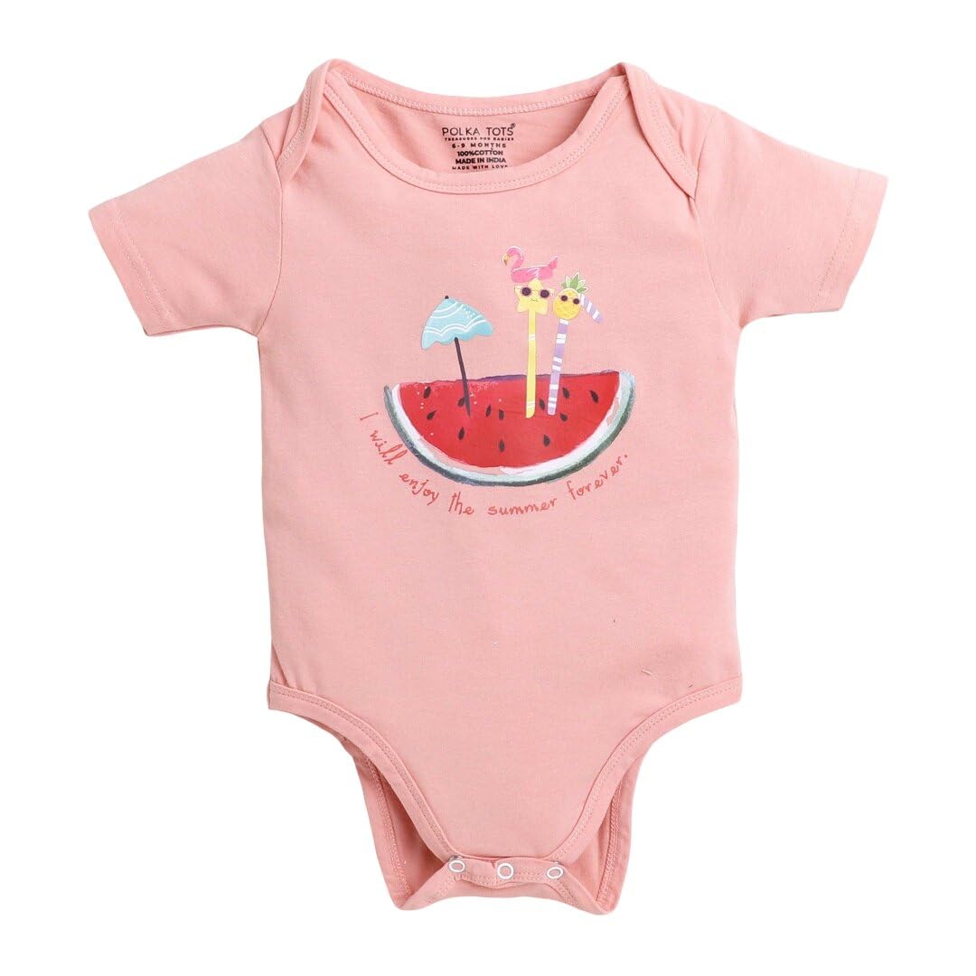 POLKA TOTS Premium Cotton Onesies for Newborn | New Born Baby Clothes | Ultra-Soft & Breathable Infant Summer Outfit | New... - Review, Price and Buying Guide