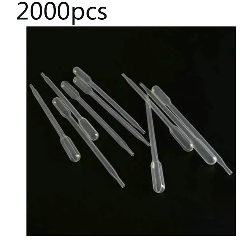 500 stücke/1000 stücke/2000 stücke 0,2 ml 0,5 ml Transfer Pipetten Kunststoff Pasteur Pipette Dropper Material(0.2ml 2000pcs)