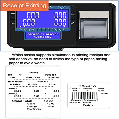 Báscula digital con impresora y pantalla doble 30kg miniatura 5
