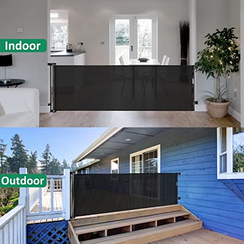 110 Inch Extra Wide Baby Gate For Large Openings Retractable Baby Gates Indoor Outdoor Extra Long Baby Gates For Doorways Large Retractable Dog Gate For Stairs Deck Gates For Dogs Indoor Pet Gate #TOP1