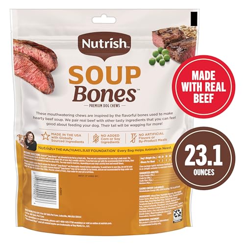 Nutrish Soup Bones Beef Dog Chews, 23.1 oz. Bag (11 Treats) (Rachael Ray) - image 3