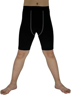 Boys' Compression Shorts Youth Cool Dry Baselayer Sports Tights Athletic Spandex Legging