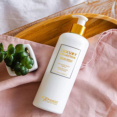 Dead Sea Premier Prestige Silk Aromatic Body Lotion For Healthy Skin,Quick Absorbing Moisturizer With Skin-Enhancing And Hydrating Natural Aromatic Oils,Minerals, Anti-Aging,Neck & Décolleté 8.5Fl.oz #TOP1