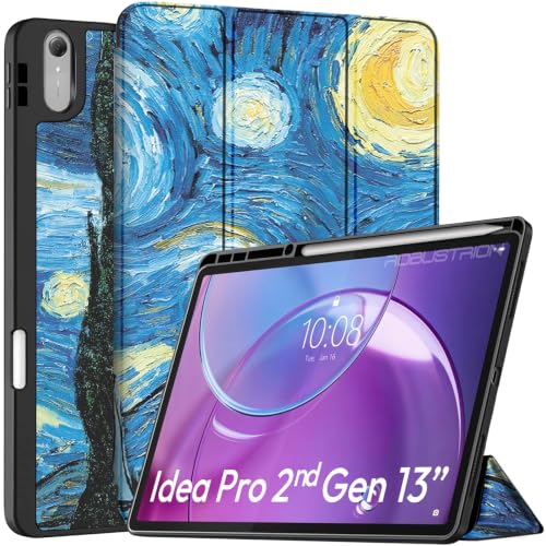 Image of Robustrion Case for Lenovo Idea Tab Pro 2nd Gen 13 inch Cover Case with [Pencil Holder] [Soft Flexible Case] for Lenovo Idea Tab Pro Gen 2 Cover Case 13 inch [Auto Sleep Wake Support] - Night