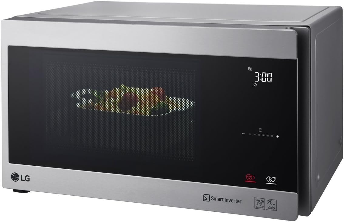 LG MS2595CIS Mikrowelle 25 Liter 1000 W Smart Inverter Technologie Silber