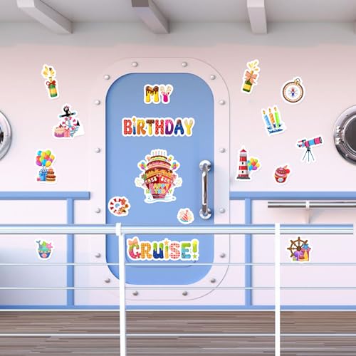 Imanes decorativos de cumpleaños para puerta de crucero miniatura 6