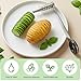 2 Pcs Spiral Potato Cutter, Piranha Spiral Knife Kitchen Accessories Tool, Stainless Steel Curly Fry Cutter, Spirals Slicer for Vegetables, Cucumbers and Carrots