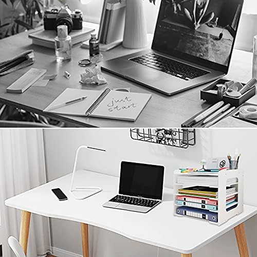 Letter Tray Organiser, Office Desk Tidy Storage Rack File Document Holder A4 Paper Filing Trays for Home Office School (5 Tier)