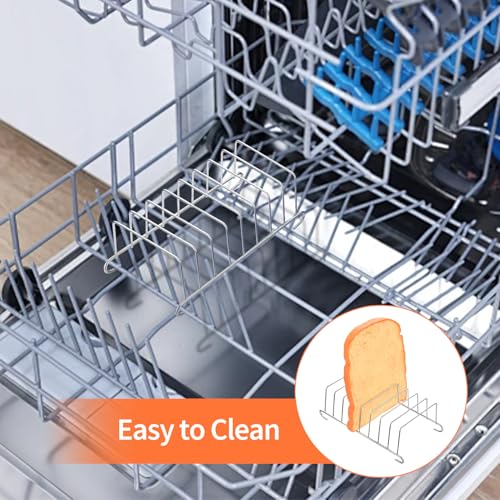 3 StkToastständer für Heißluftfritteuse,Edelstahl Toasthalter für Heißluftfritteuse Airfryer Toast Einsatz,Toastständer Airfryer,Toastständer Edelstahl Toast Rack für 8 Scheiben Brotregal Haushalt