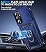 BaHaHoues for Samsung Galaxy A15 5G Case with Screen Protector & Slide Camera Lens Cover,Built-in 360°Rotate Magnetic Ring Stand Shockproof Protective Phone Case for Samsung A15 5G Case (Blue)