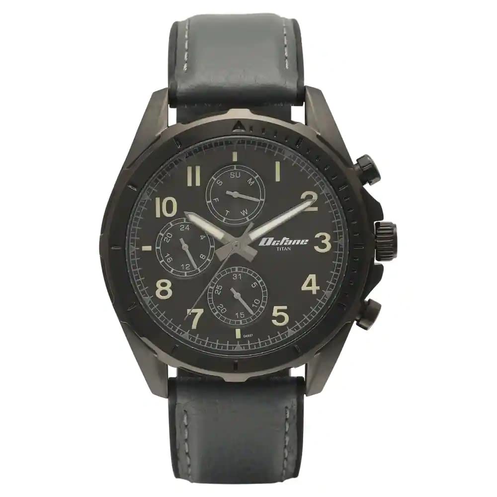 Titan Quartz Multifunction Black Dial with Silicone & Leather Strap Watch for Men-NS90122QP01 (B0BS3LYZNR) Amazon Price History, Amazon Price Tracker