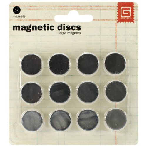 Basic Grey 5/8-Inch-by-1/32-Inch Magnetic Snaps Large.