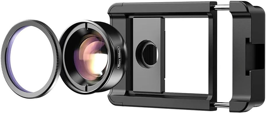 10X Macro Lens Kit Phone Camera Lens + CPL Filter 17mm Thread Phone Clip Clamp Mount Holder with Cold Shoe Mount for Smartphone (Macro Lens Combo)