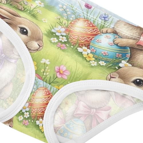 Toddler Girls Underwear 2t Cotton Panties Little Girl Florals Briefs Kids Undies Cute Bunnies Colorful Easter4