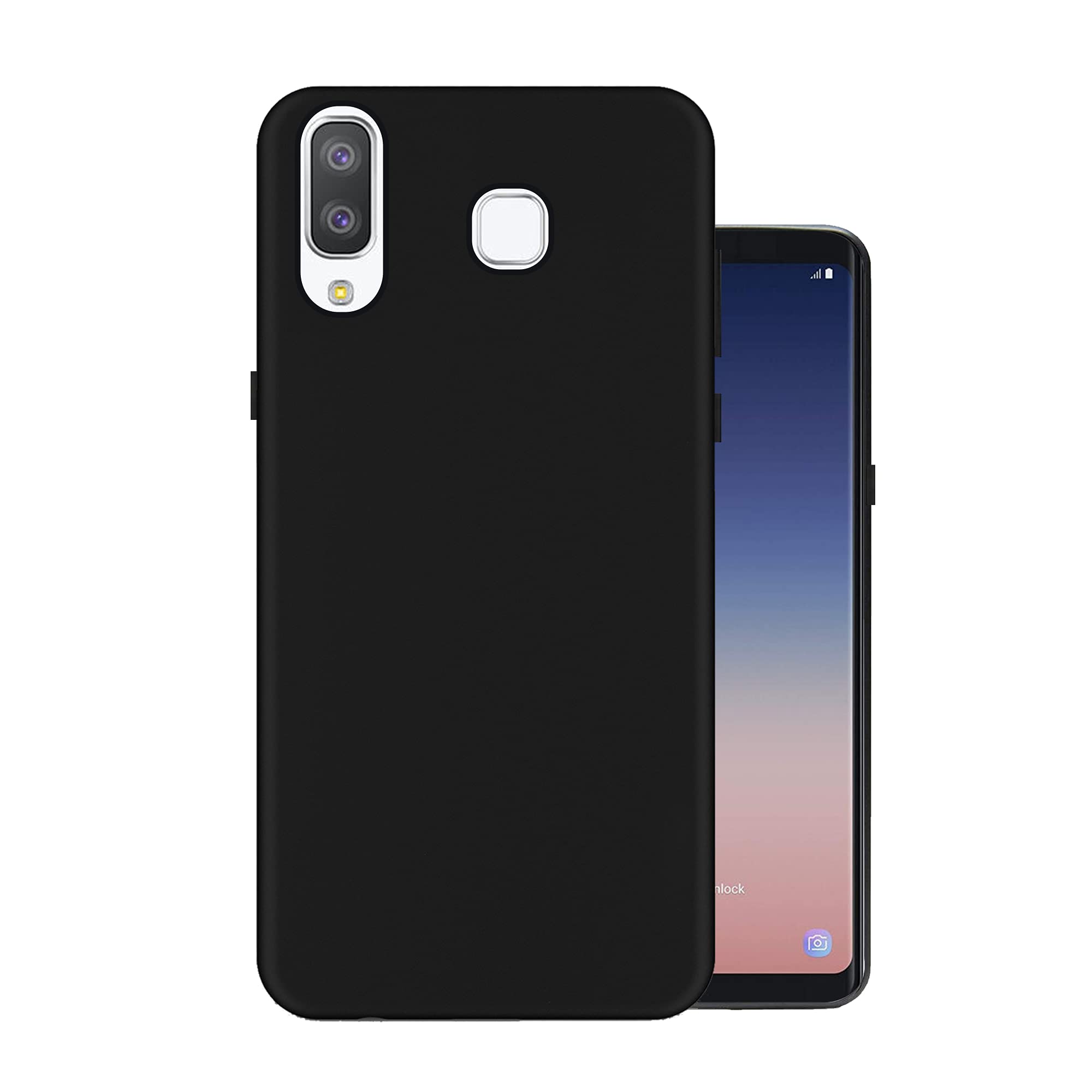 HELLO ZONE Exclusive Matte Finish Soft Back Case Cover for Samsung A8 Star - Black (B07HGXRHT9) Amazon Price History, Amazon Price Tracker