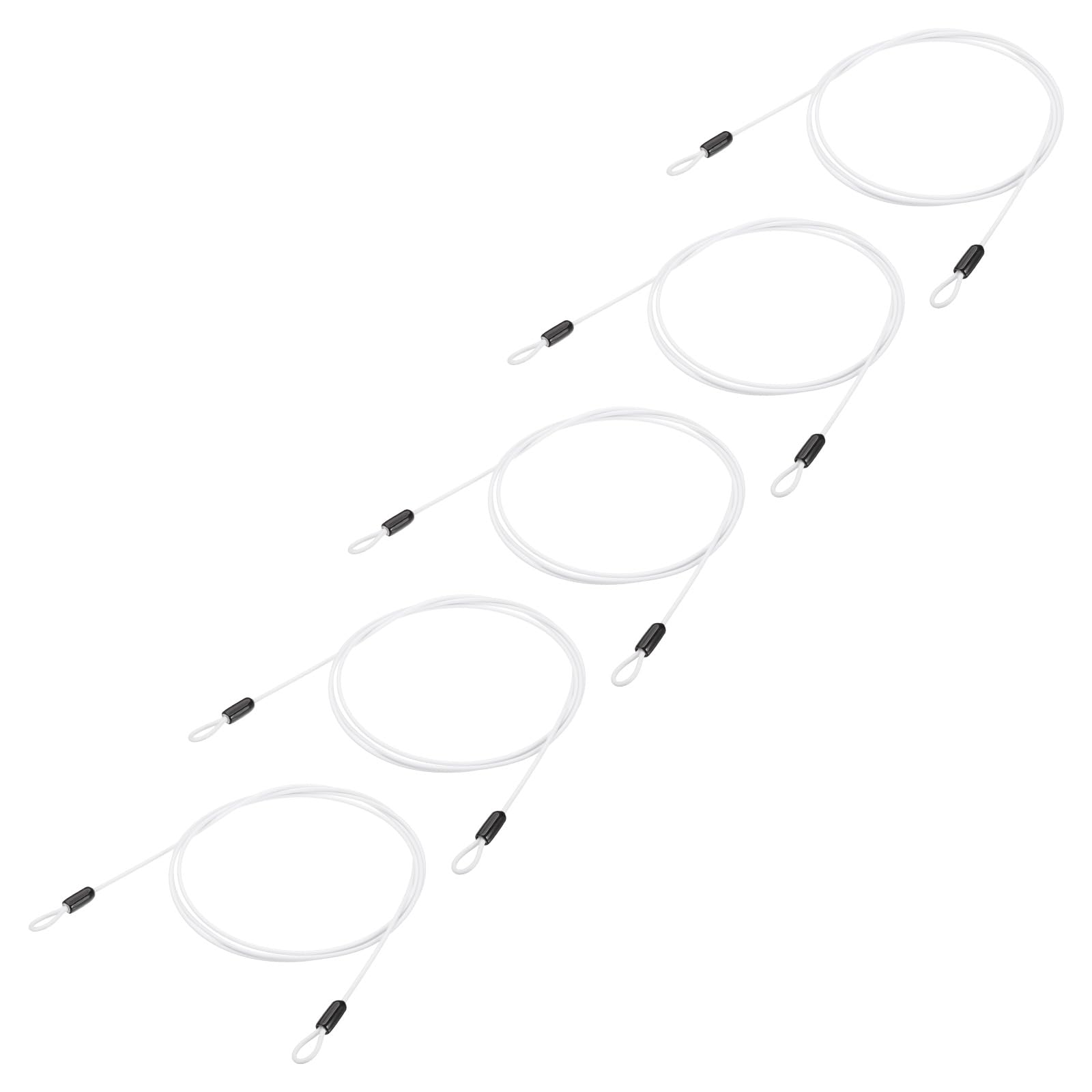 PATIKIL 1/8" Dia Vinyl Coated Stainless Steel Cable with Loops