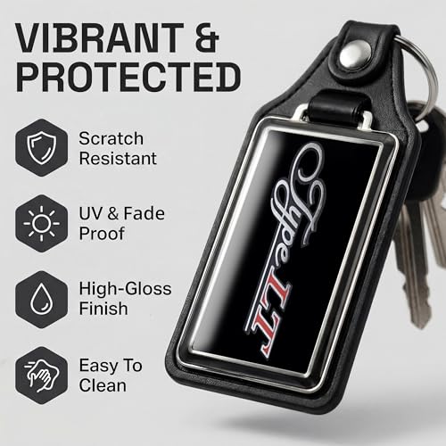 Image of Brotherhood Car Key Chain for Camaro - Classic Models Keychain for Men and Women Gift Key Ring - Black - LT
