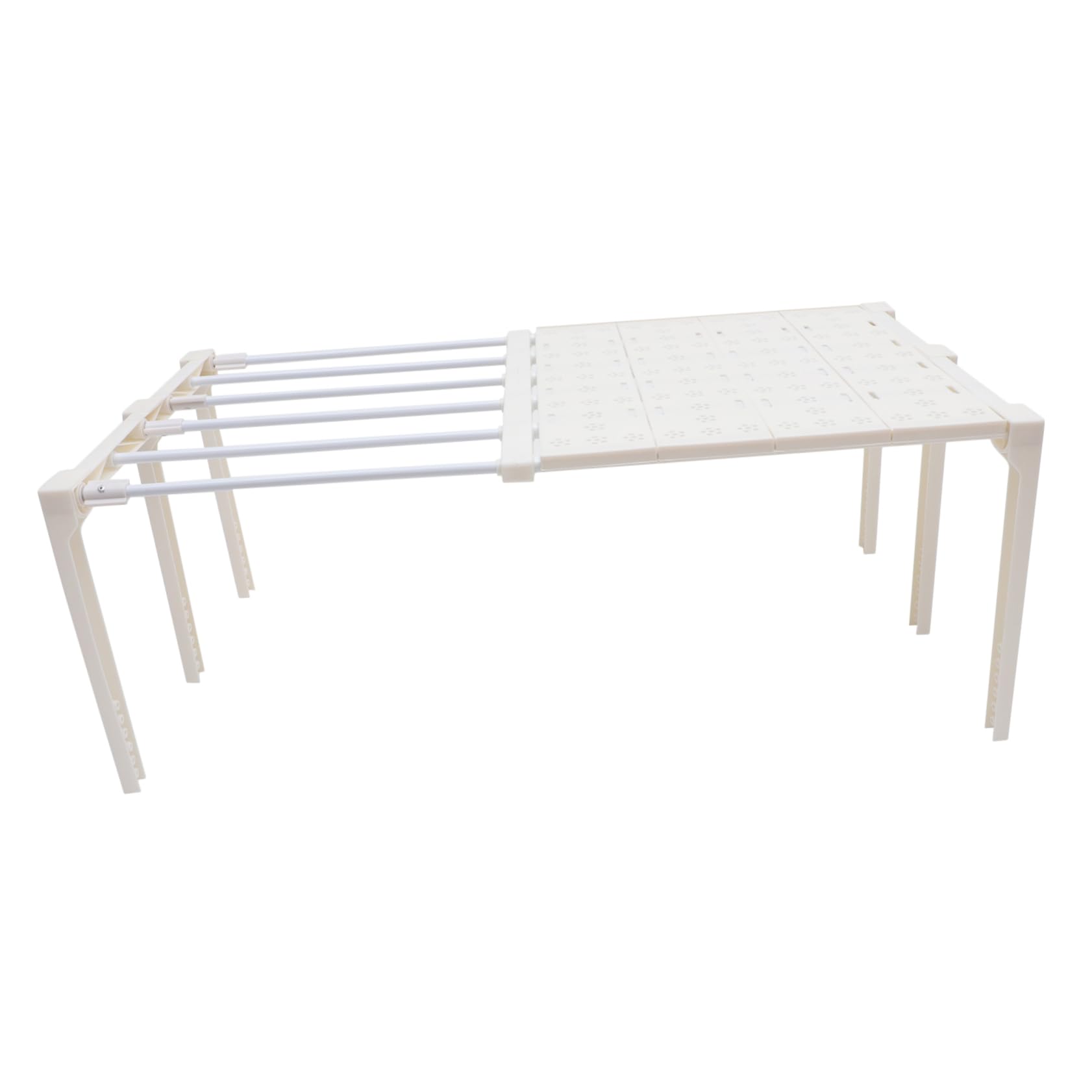 STOBAZA Closet Shelf Organizer Telescopic Rack for Kitchen Bathroom Wardrobe Space Saving Storage Easy Install Fits Cabinets Long