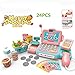 hdhuad Durable Caisse enregistreuse Jouet Semblant Jouer Jouet éducatif avec Scanner Son Musique Microphone Calculatrice Jouer Argent et épicerie Jouet Filles Cadeau