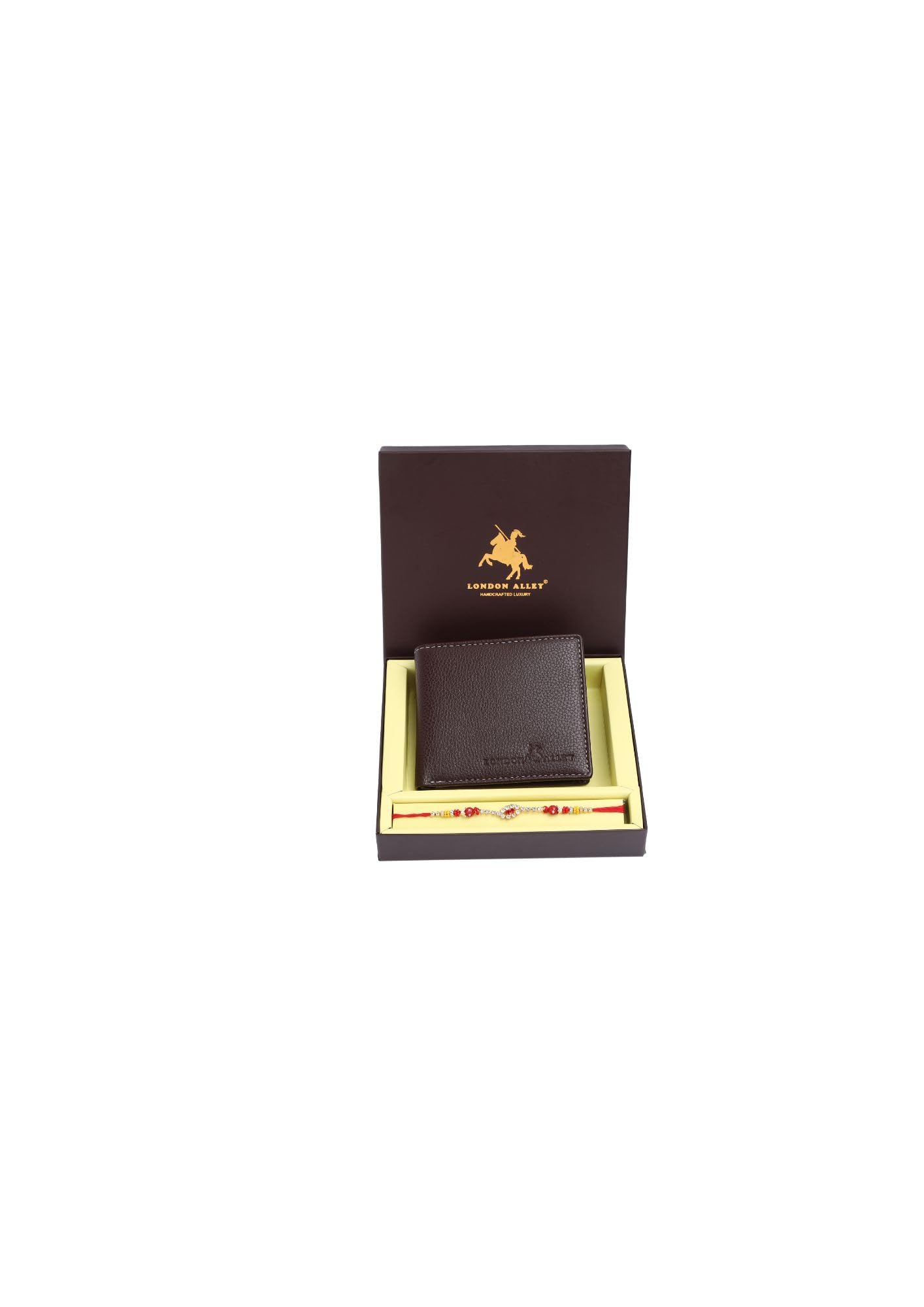 Rakhi Gift Hamper for Brother – Onex Brown Leather Wallet and Rakhi Combo Gift Set for Brother-image-47