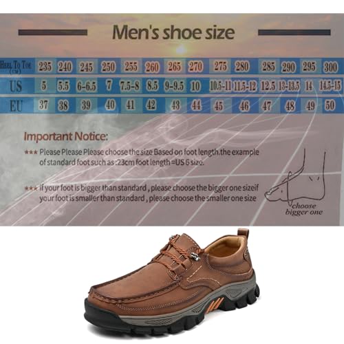 enjerr Orthopedic Shoes Men,Men for Balance, Men's Comfortable Casual Genuine Leather Slip on Loafer, with Arch Support for Work & Daily Wear2